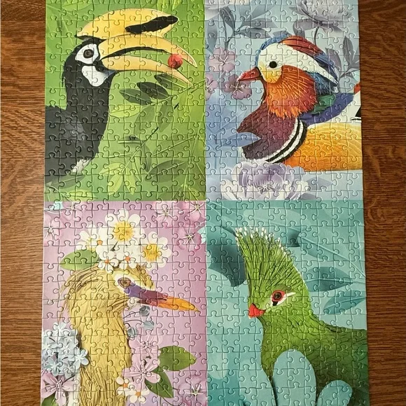 Genuine Fred Puzzle Wonders of Nature 500 Piece Complete Tropical Birds Panel - Picture 3 of 8
